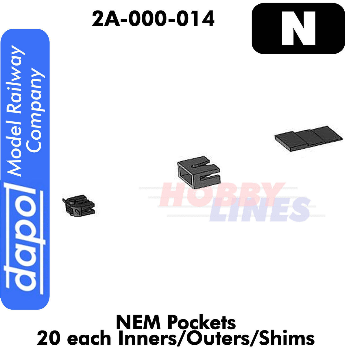 Magnetic Pockets NEM Couplings 20 Inners Outers & Shims N Gauge Dapol 2A-000-014