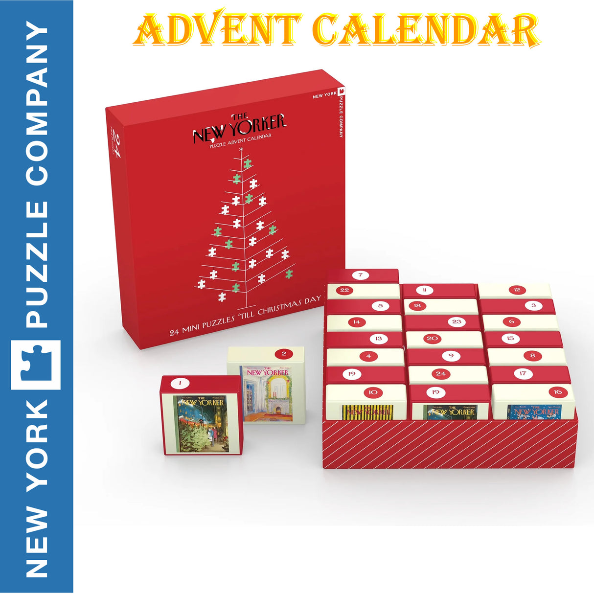 New Yorker ADVENT CALENDAR New York Puzzle Company 24 mini puzzles Jigsaw NPZNY2150