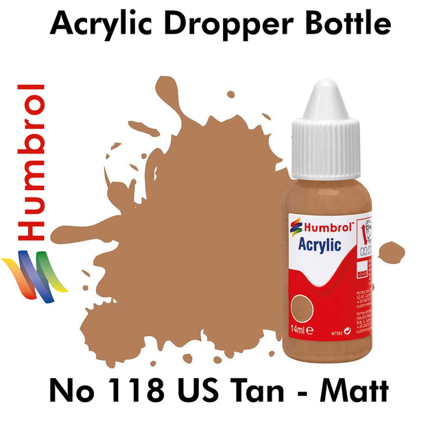 Acrylic Dropper - No 118 US Tan - Matt | Humbrol | DB0118