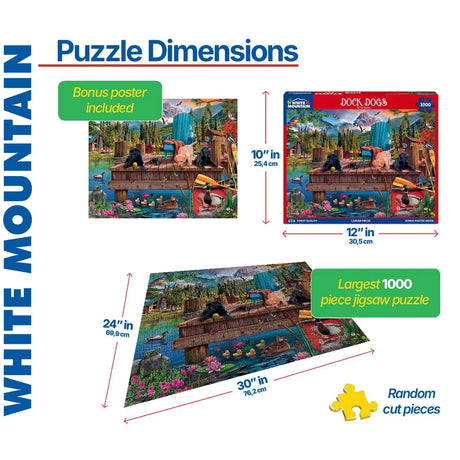 Dock Dogs - 1000pc Puzzle | White Mountain | 2045pz