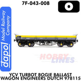 YCV Turbot Bogie Ballast Wagon Engineers Dutch 978115 | Dapol |7F-043-008