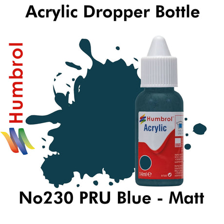 Acrylic Dropper - No.230 PRU Blue - Matt | Humbrol | DB0230
