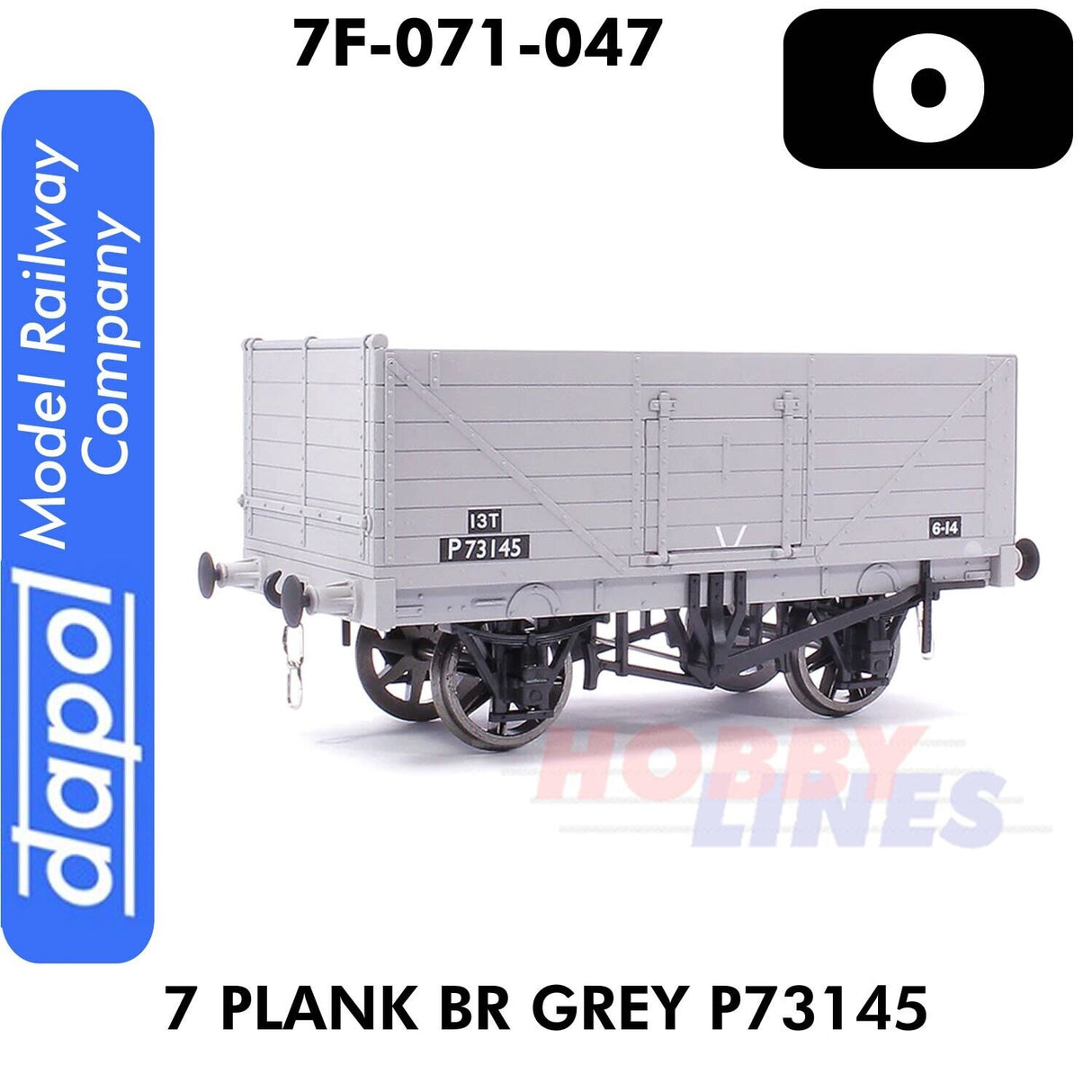 7 Plank Wagon BR Grey P73145  | Dapol | 7F-071-047
