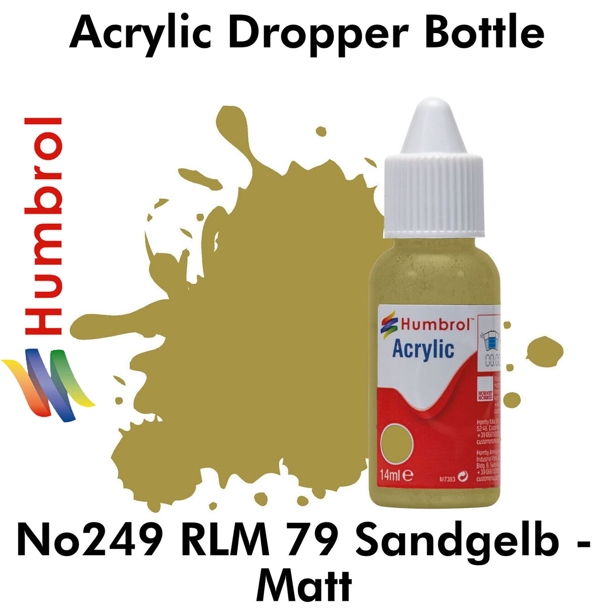 Acrylic Dropper - No.249 RLM 79 Sandgelb - Matt | Humbrol | DB0249