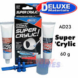 SUPER CRYLIC 60g glue twin pack problem solving adhesive AD23 Deluxe Materials