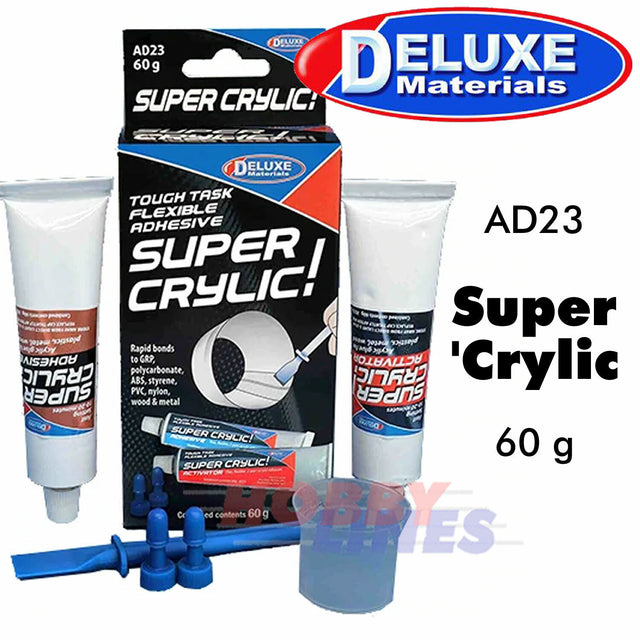 SUPER CRYLIC 60g glue twin pack problem solving adhesive AD23 Deluxe Materials