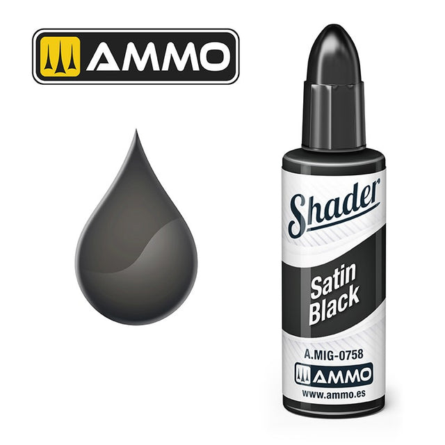 Shader - Matt - Satin Black | Ammo by Mig Jimenez | MIG0758