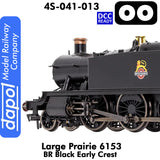 LARGE PRAIRIE 6153 BR Black Early Crest DCC Ready Locomotive | Dapol | 4S-041-013