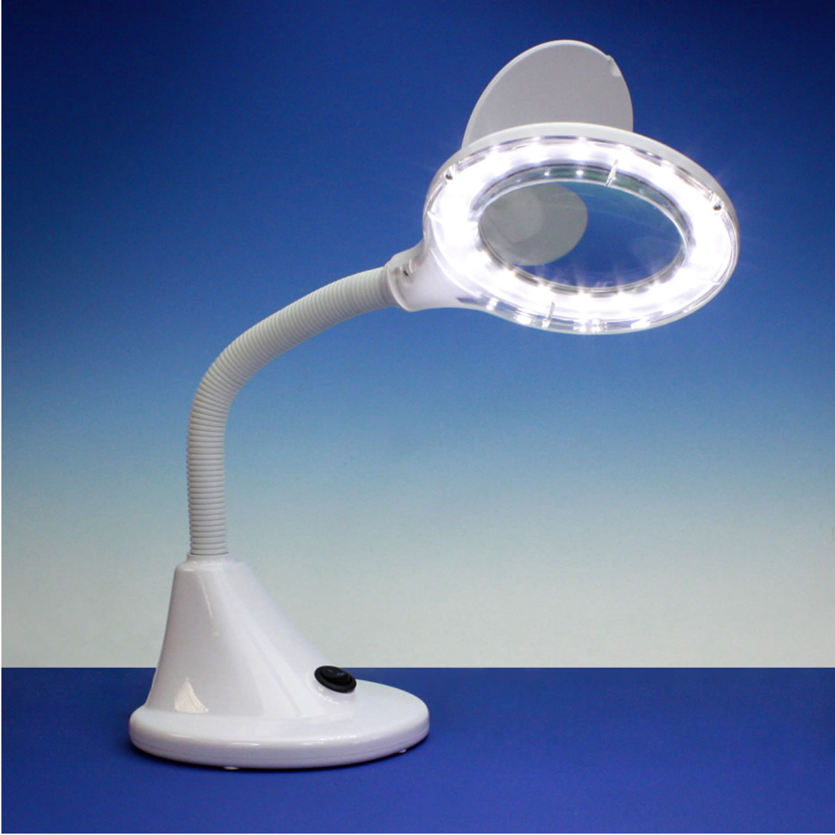 MAGNIFIER LAMP Compact Flexible Shadow Free Desk Lens Cap LightCraft LC8082