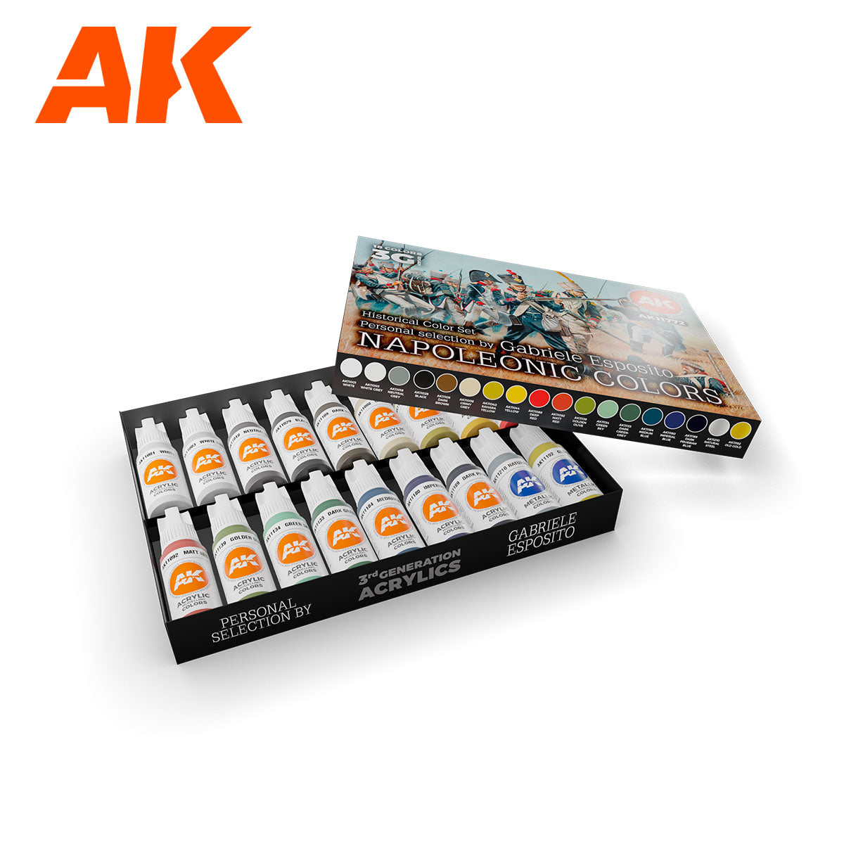 Historical Colour Set - Napoleonic Colours - 3G Acrylic Paint x 18 | AK Interactive | AK11772