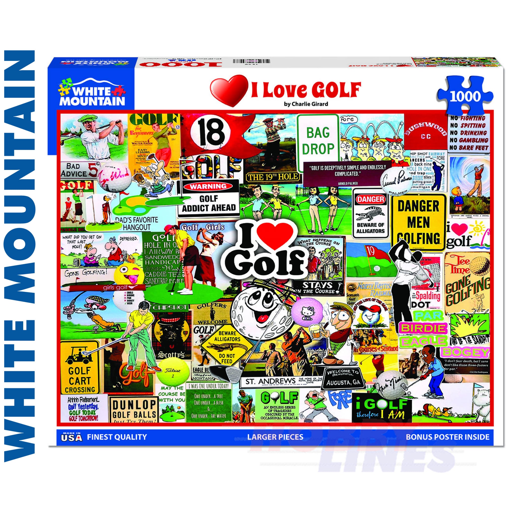 White mountain puzzle offers sealed bookmarks 1000 pieces