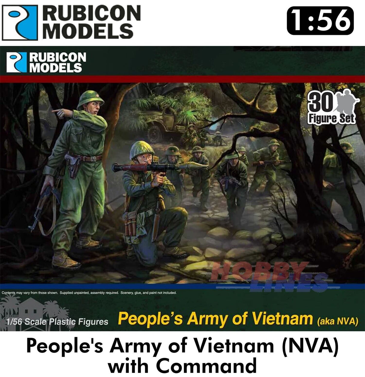 People's Army of Vietnam (NVA) with Command - 30 Figures | Rubicon Models | 281003