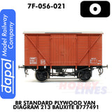 BR Standard Plywood Van Diagram 213 Bauxite B777491 | Dapol | 7F-056-021