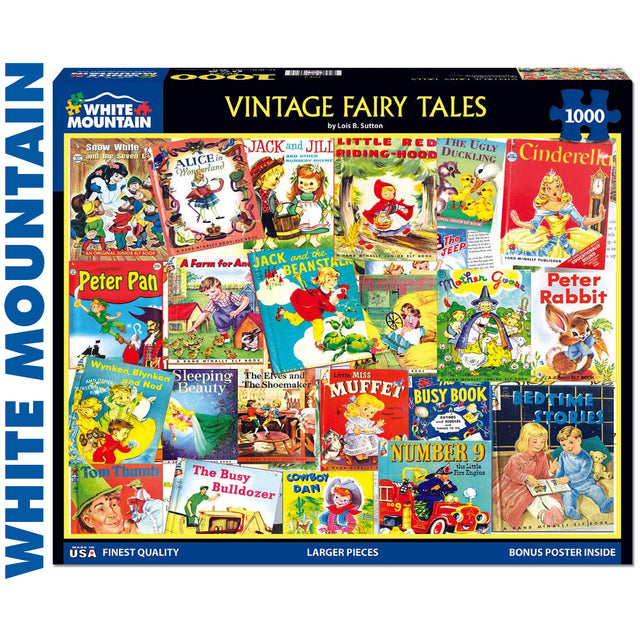 Vintage Fairy Tales - 1000pc Puzzle | White Mountain | 1953pz