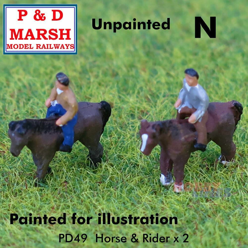 Horses and Rider x 2 - Unpainted | P&D Marsh  | C49