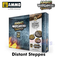 Load image into Gallery viewer, Ammo WARGAMING UNIVERSE 02 Distant Steppes Modelling By Mig Jimenez Mig7921
