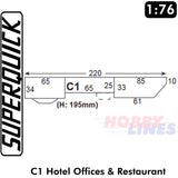 HOTEL OFFICES RESTAURANT C1 1:72 OO HO Railway Building Series C C01 SuperQuick