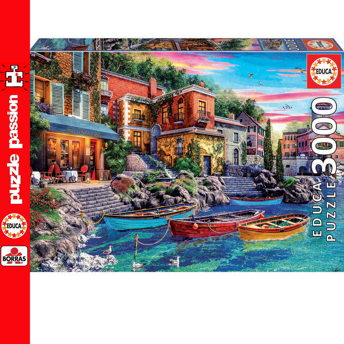 Sunset In Como 3000 Piece Jigsaw Puzzle | Educa | 19052