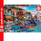 Sunset In Como 3000 Piece Jigsaw Puzzle | Educa | 19052