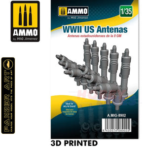 3D PRINTED WWII US Antenas 1:35 Amm by Mig Jimenez MIG8902