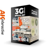 3G Special Set - British Caunter - Scheme 1940-41 - 4 x 17ml Acrylic Paint | AK interactive | AK11676