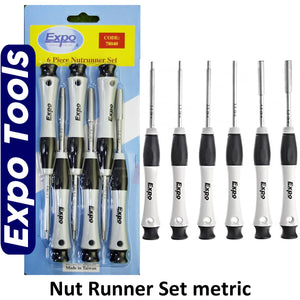 BA NUT SPINNER Set Nutspinner 6pc 6/8/10/12/14/16 BA Expo Tools 78040