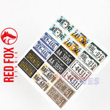 Red Fox Studio 3D Printed LICENSE PLATES USA vol.02 1:24 Front rear 9 sets kits