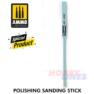 POLISHING SANDING STICK 2 grits 400-4000 Ammo by Mig Jiminez AMIG8566