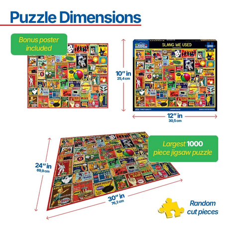 Slang We Used - 1000pc Puzzle | White Mountain | 1885pz