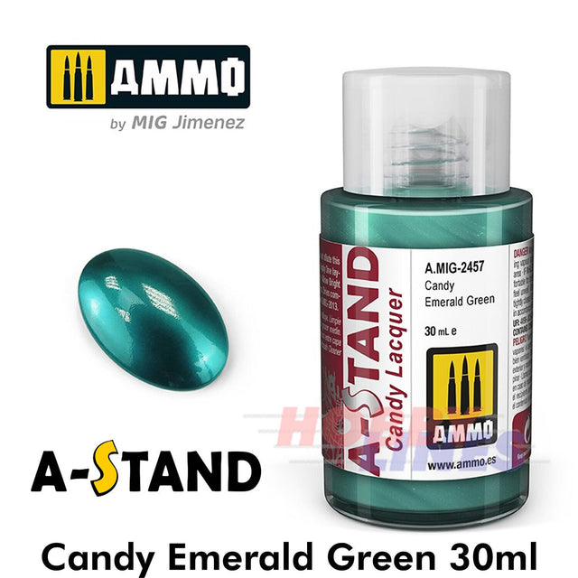 A-Stand - Candy Emerald Green - 30ml Bottle | Ammo by Mig Jimenez | MIG2457