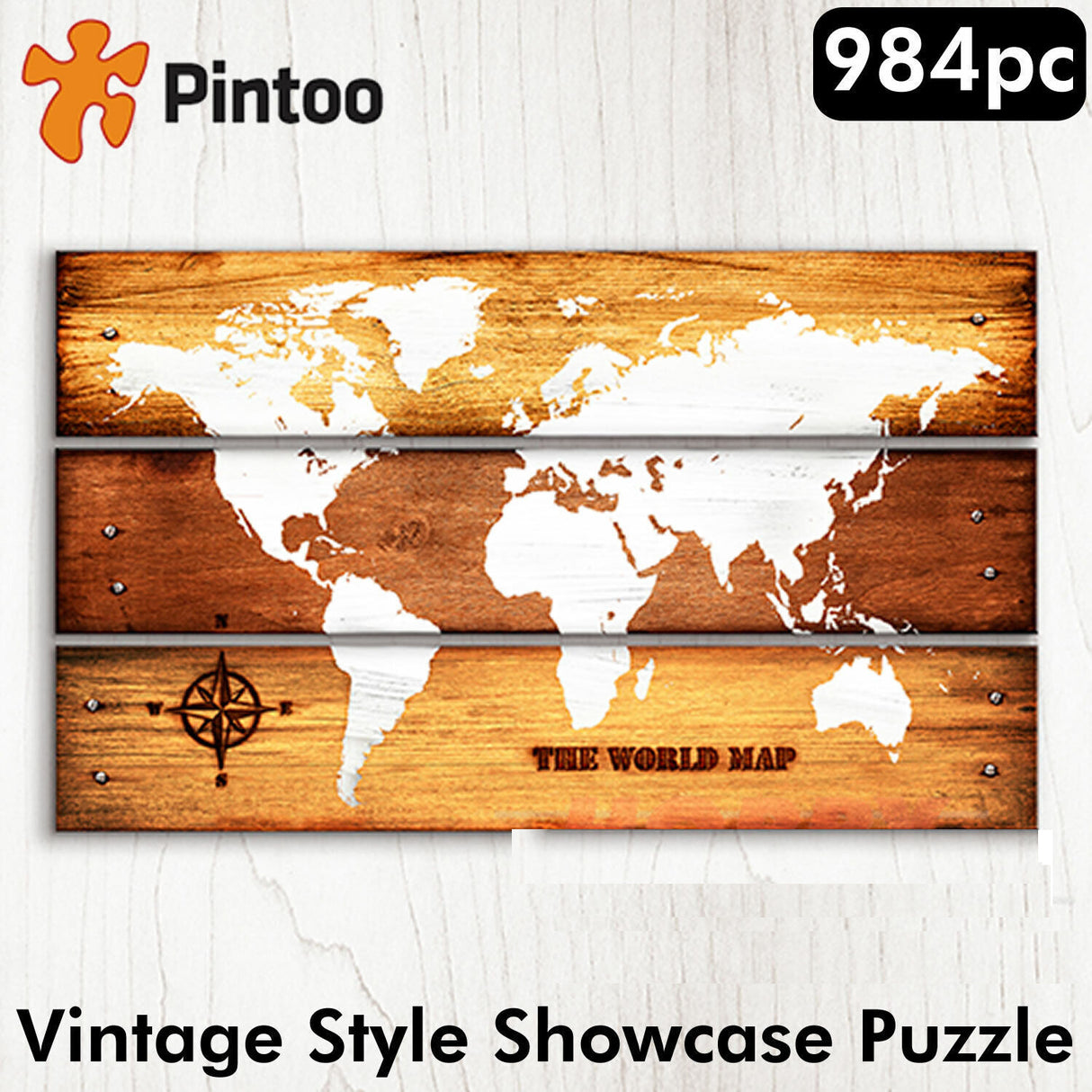 Showpiece Puzzle - Vintage Style Canvas Set - 23" x 14" 984pc | Pintoo | HN1063