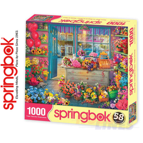 FLOWER SHOP 1000 piece SPRINGBOK Jigsaw Puzzle Random Cut Super Deluxe