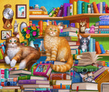 BOOKSHOP CATS 1000pc SPRINGBOK Jigsaw Puzzle 11217