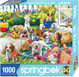 PLAYFUL PUPS ON PARADE 1000pc SPRINGBOK Jigsaw Puzzle 11219