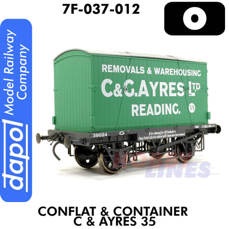 Conflat GWR 39024 & Container C&G Ayres Removals - Wagon | Dapol | 7F-037-012