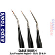 Sable Brush - Pinpoint Angled - 10/0, 00 & 0 - 3pc | Expo Tools | 45520