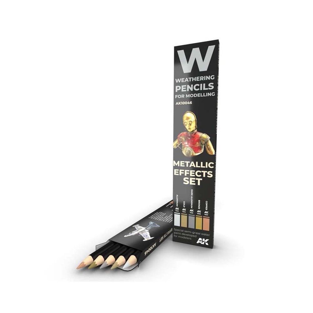 Weathering Pencils - Metallic Effects Set  | AK interactive | AK10046