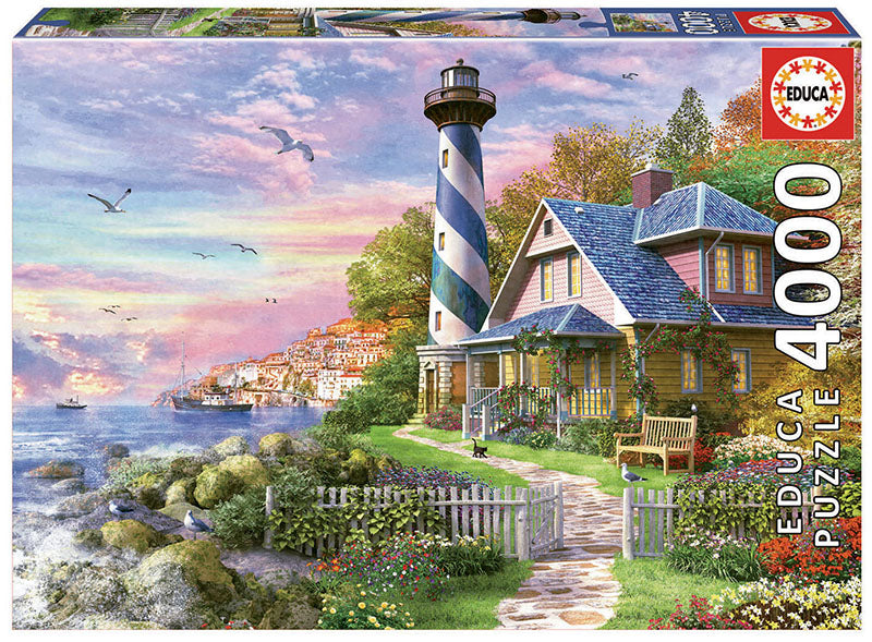 LIGHTHOUSE AT ROCK BAY 4000pc EDUCA Super Deluxe Jigsaw Puzzle 17677