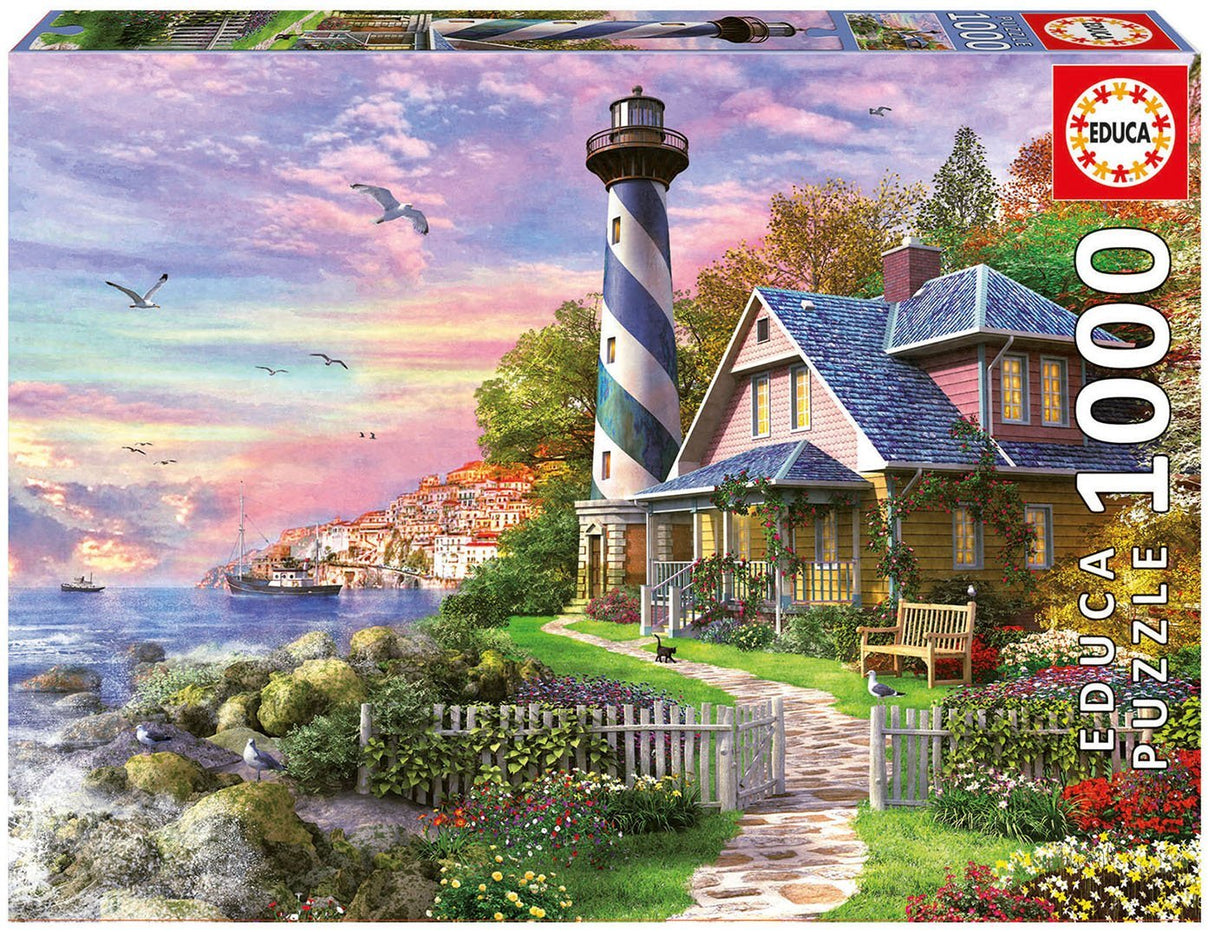 LIGHTHOUSE AT ROCK BAY 1000pc EDUCA Super Deluxe Jigsaw Puzzle 17740