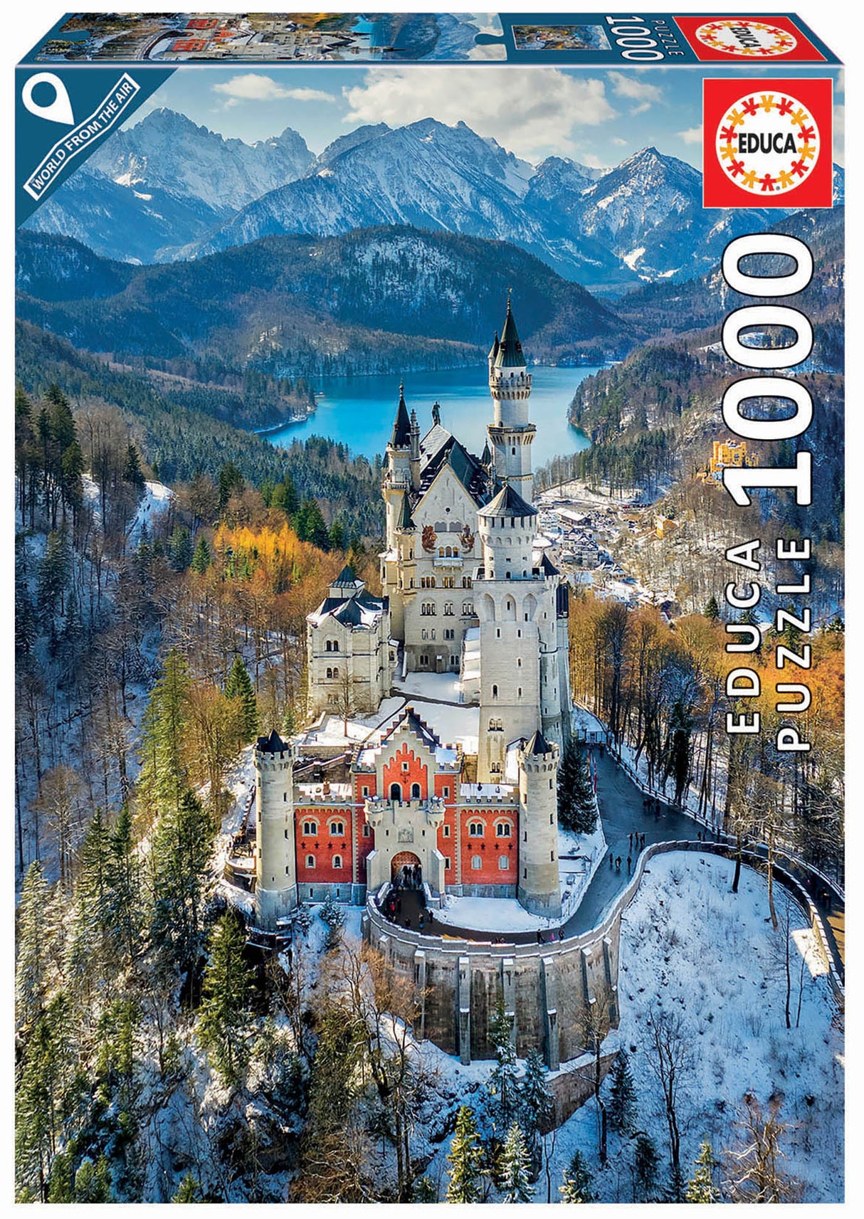 NEUSCHWANSTEIN CASTLE FROM THE AIR 1000pc EDUCA Super Deluxe Jigsaw Puzzle 19261