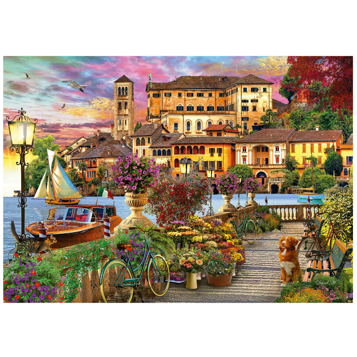 ITALIAN PROMENADE 1500pc EDUCA Super Deluxe Jigsaw Puzzle 19562