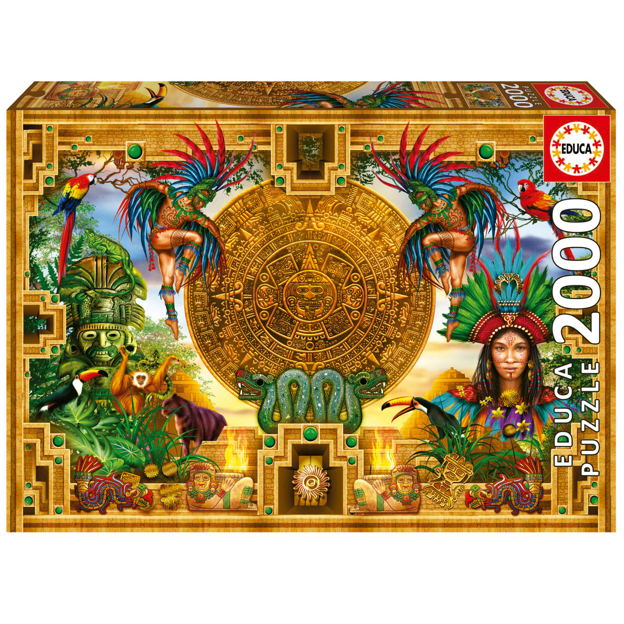 AZTEC MYAN MONTAGE 2000pc EDUCA Super Deluxe Jigsaw Puzzle 19565