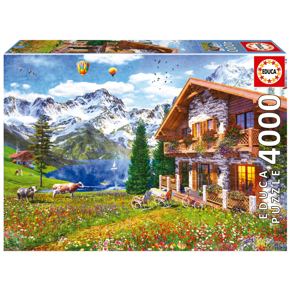 CHALET IN THE ALPS 4000pc EDUCA Super Deluxe Jigsaw Puzzle 19568