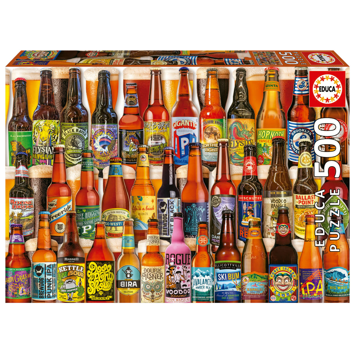 CRAFT BEERS 500pc EDUCA breweriana bottles Super Deluxe Jigsaw Puzzle 19610