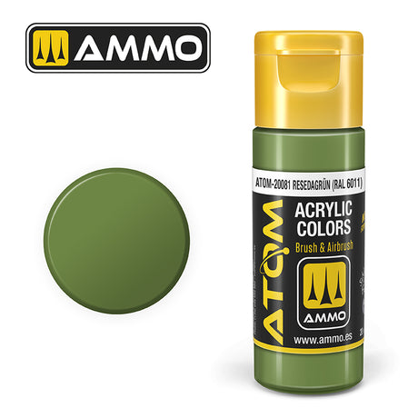 ATOM PAINT Resedagrün RAL 6011 | AMMO by MIG Jimenez | ATOM-20081