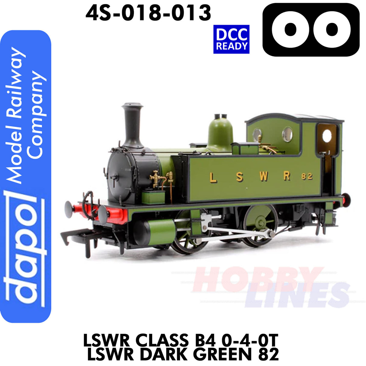 LSWR Class BF 0-4-0T LSWR Dark Green 82 - DCC Ready  | Dapol | 4S-0018-013