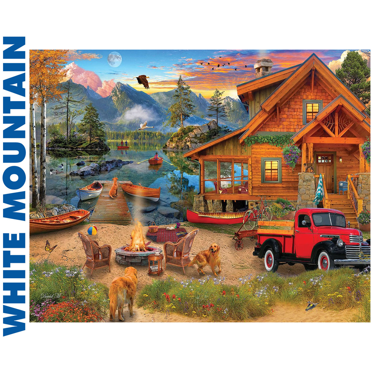 Lake Retreat - 1000pc Puzzle | White Mountain | 1948pz