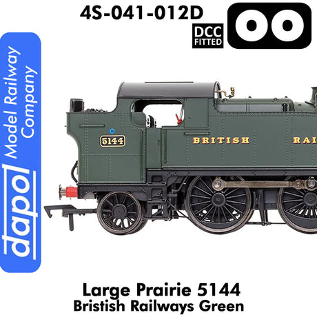 LARGE PRAIRIE 5144 BR Green DCC Fitted Steam Locomotive |  Dapol | 4S-041-012D