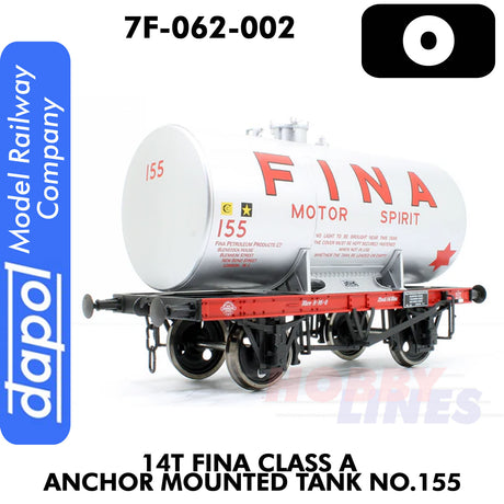 14T Fina Class A Anchor Mounted Tank No.155 | Dapol | 7F-062-002