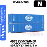 40ft Shipping Container Cosco - Twin Pack | Dapol | 2F-028-208